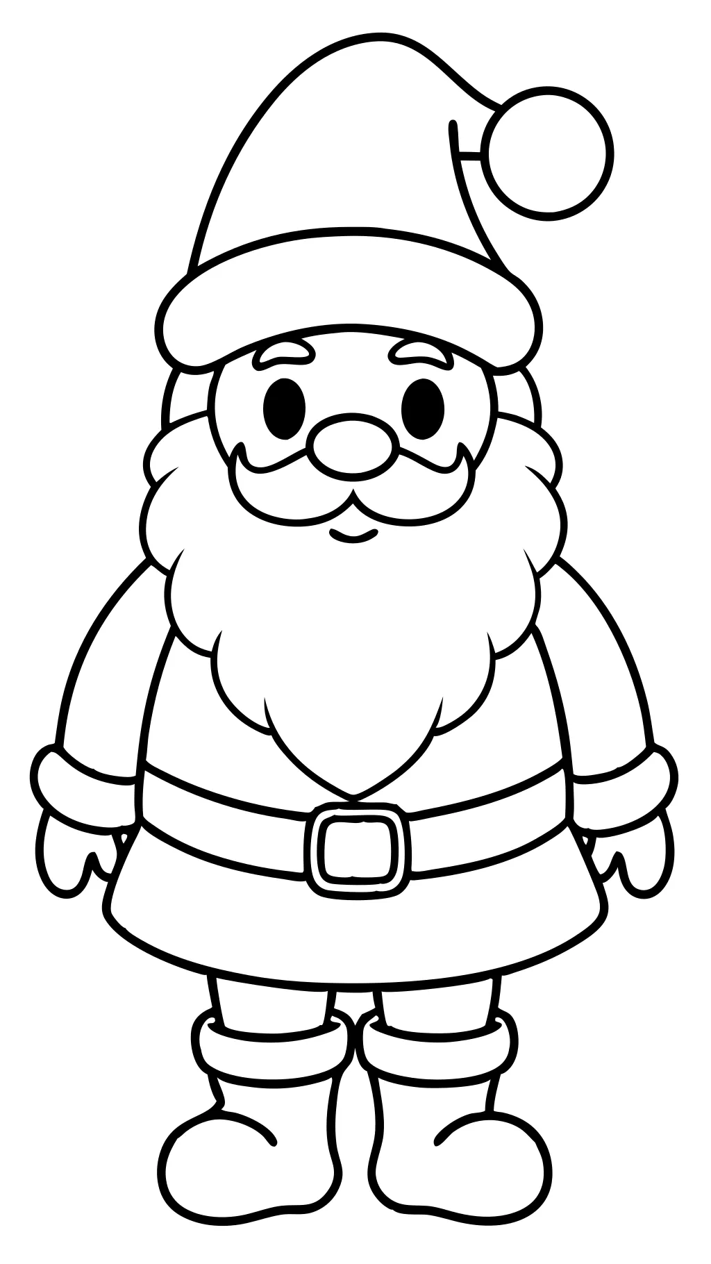 easy santa coloring page